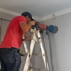 Carotare perete pentru unitate de ventilatie