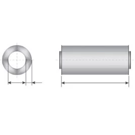 Atenuator zgomot D315 50x600mm, vata bazaltica, KMF (Copy)