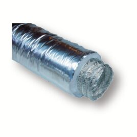 Tub flexibil ventilatie aluminiu-poliester-microperforat aluminiu, ramforsat cu spirala otel, 10m, D160, 25mm izolatie, film protectie polyolefin