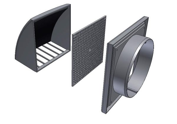 Grila externa antivant si protectie fonica Aspira GAP 150 – imaginea 4