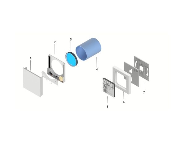 SEVi 160 PRO RC (480 mm) – Ventilație cu recuperare de căldură, control wireless și instalare fără cabluri, debit 60 m3/h – imaginea 6