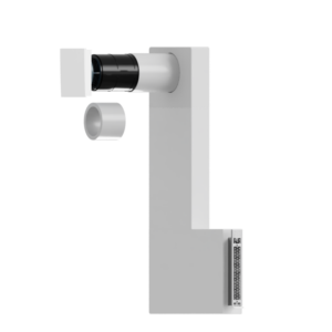Caseta plata Neopor, fonoabsorbanta, iesire laterala, forma L, dreapta