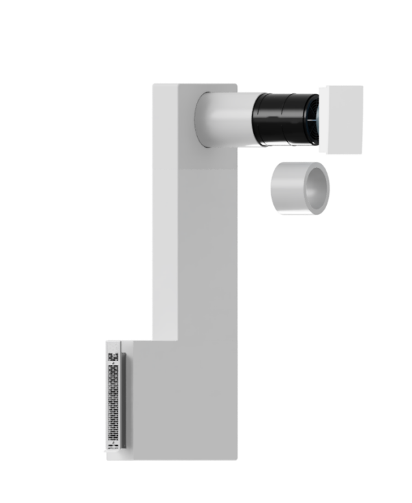 Caseta plata Neopor, fonoabsorbanta, iesire laterala, forma L, stanga