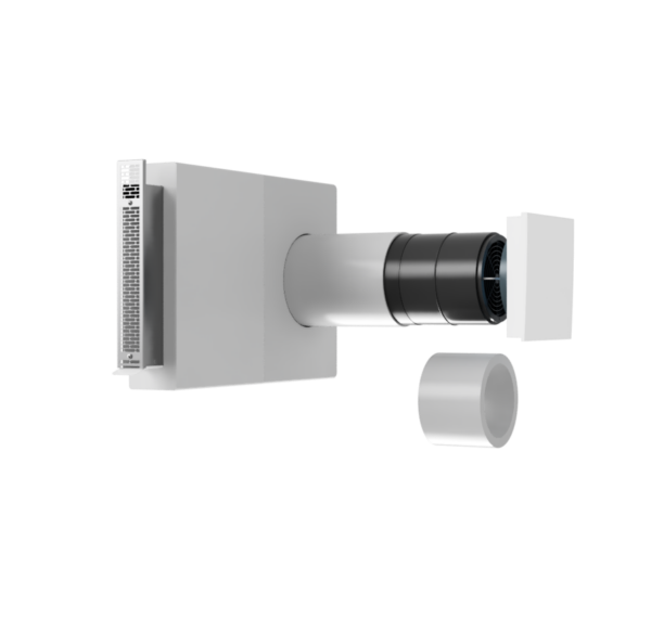 Caseta plata Neopor pentru integrarea in termosistem, iesire laterala