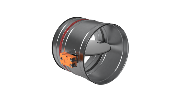 Clapeta antifoc circulara motorizata cu actuator UVA-M D100-630mm, rezistenta la foc EIS60, EIS90, EIS120