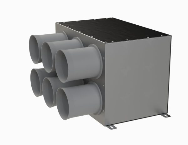 Distribuitor ventilatie liniar izolat 6xDN75 160mm KMF – imaginea 2