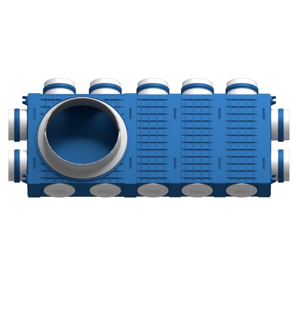 Distribuitor ventilatie BLUE 9x75 DN200 ABS triplu tratat