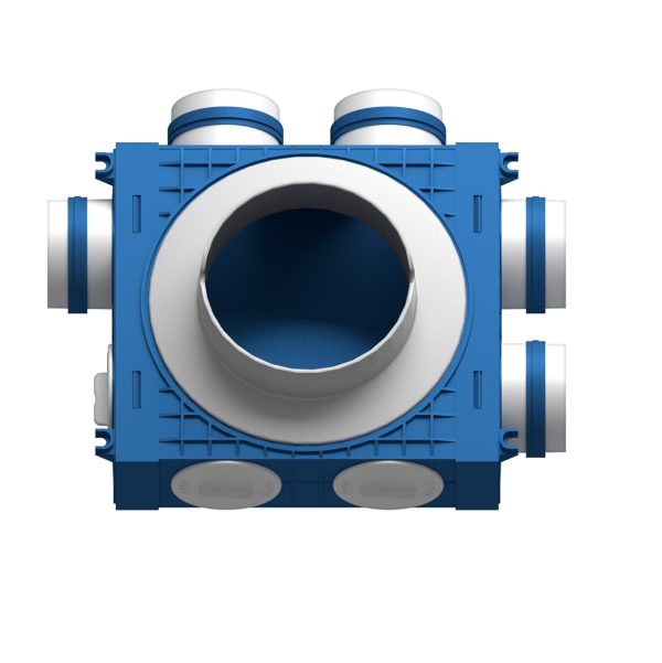Distribuitor ventilatie BLUE 5x75 DN160 ABS triplu tratat
