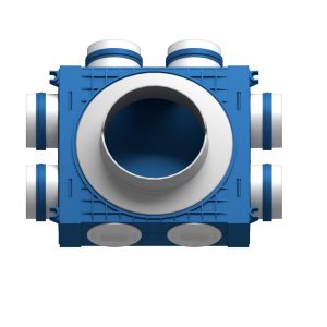 Distribuitor ventilatie BLUE 6x75 DN160 ABS triplu tratat