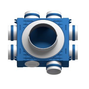 Distribuitor ventilatie BLUE 7x75 DN160 ABS triplu tratat