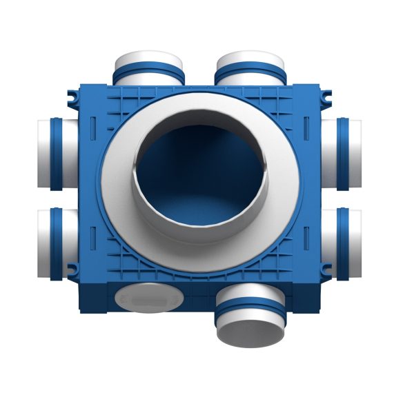 Distribuitor ventilatie BLUE 7x75 DN160 ABS triplu tratat