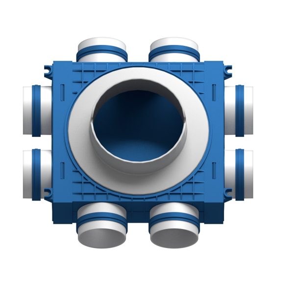Distribuitor ventilatie BLUE 8x75 DN160 ABS triplu tratat