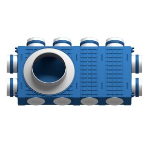 Distribuitor ventilatie BLUE 8x75 DN160 ABS triplu tratat extins