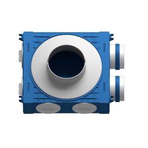 Plenum ventilatie BLUE 2x75 DN125 ABS triplu tratat