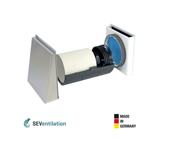 SEVi160 PRO unitate cu recuperare de caldura (480mm) - soluția completă pentru aer curat, fără umezeală și fără risipă de energie, debit 60 m3/h
