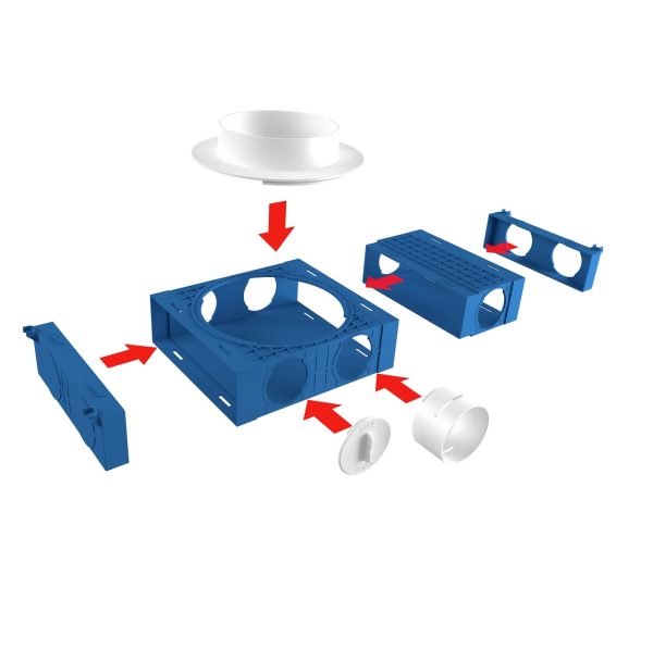 Distribuitor ventilatie BLUE 6x75 DN160 ABS triplu tratat – imaginea 3