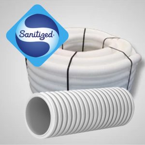 Tubulatura Antistatica, Antibacteriana si Antifungica pentru Ventilatie DN75mm, HDPE NovingAIR Sanitized Ultraflexibila, 50ml