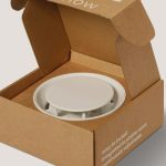 Anemostat de ventilație tip no-show cu profil discret, diametru 125 mm, culoare albă – integrare estetică în tavan sau perete