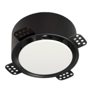 Valva ventilatie 125mm NoShow – Difuzor invizibil vopsibil negru (Efect Coanda)