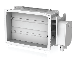 Clapeta de reglaj rectangulara cu actuator, dimensiuni 100x100–2000x2000 mm, SRC-M